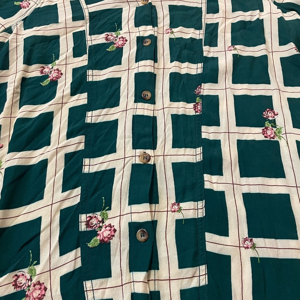 Free People Window to my Heart Full Button Blouse Sz Lg Cottagecore. Boho - Picture 5 of 8